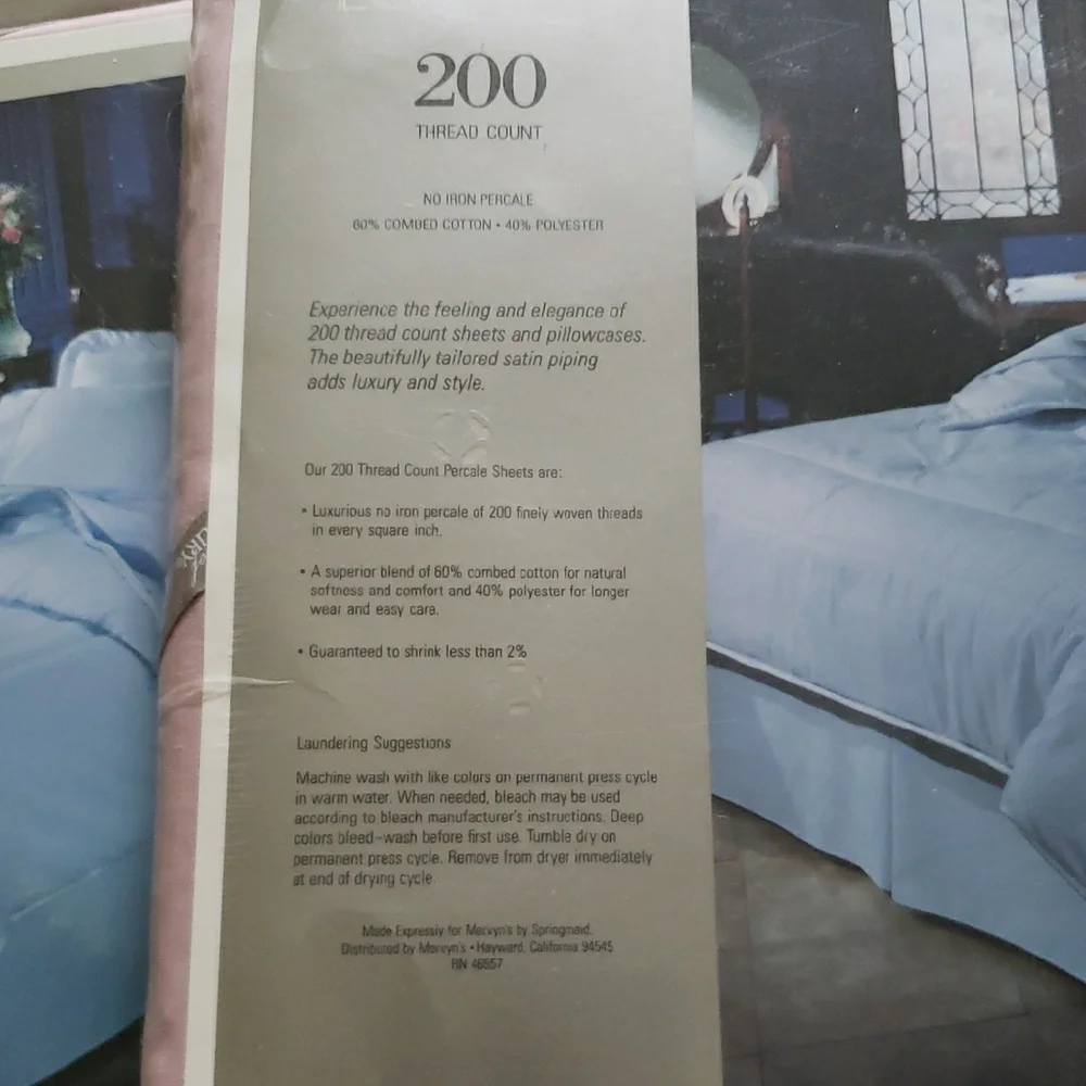NWT Luxury Twin Bedding Sheet Set Flat, Fitted And Pillowcase New